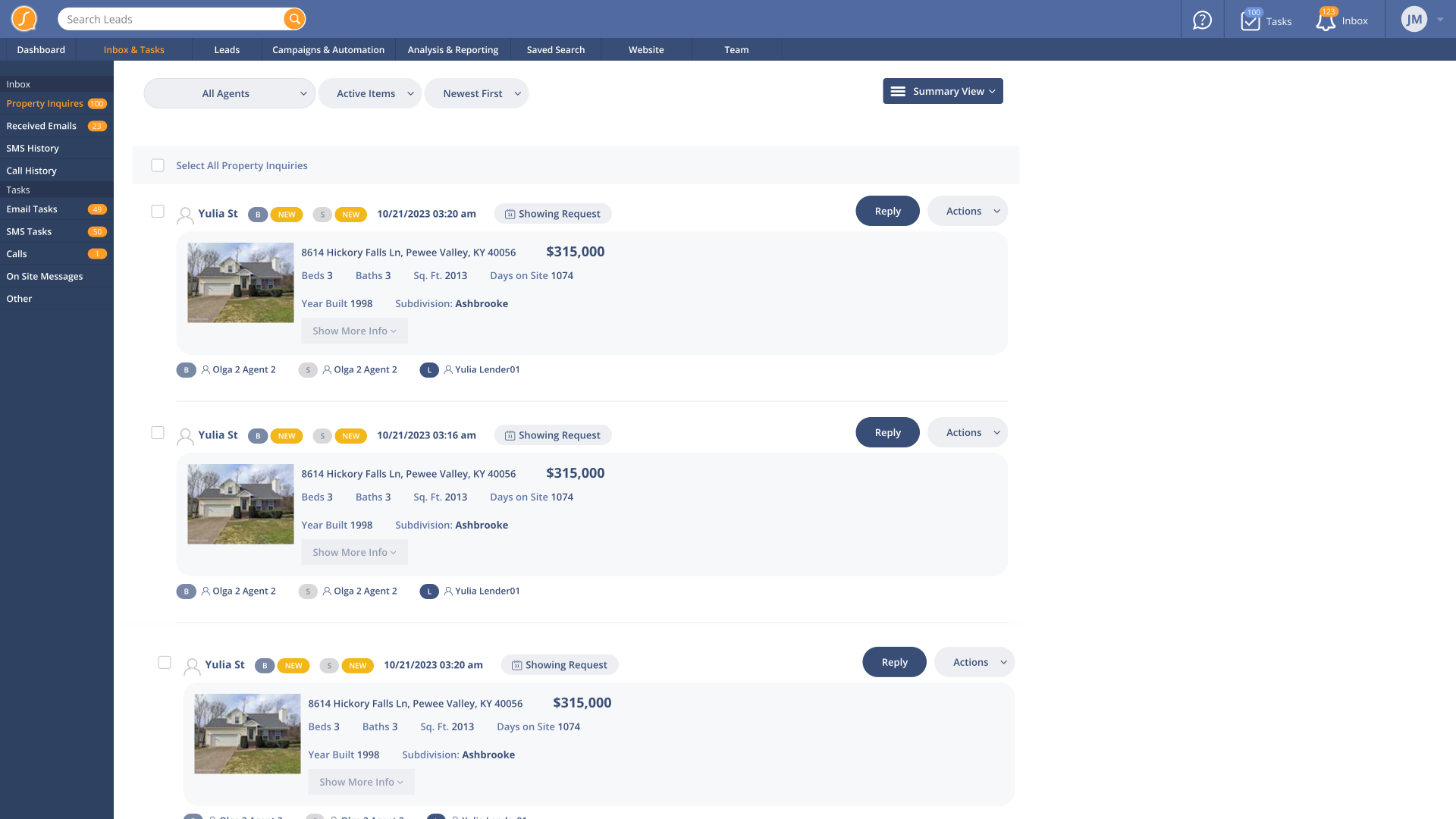 Inbox navigation