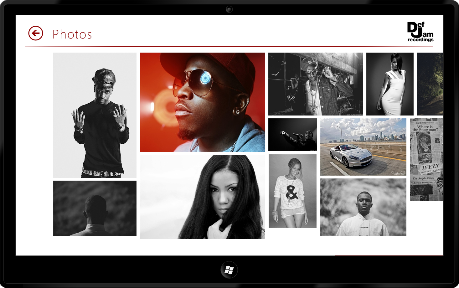 Def Jam Records Windows 8 App screenshot