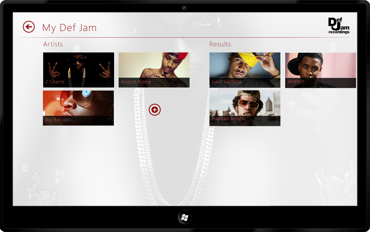 Def Jam Records Windows 8 App screenshot