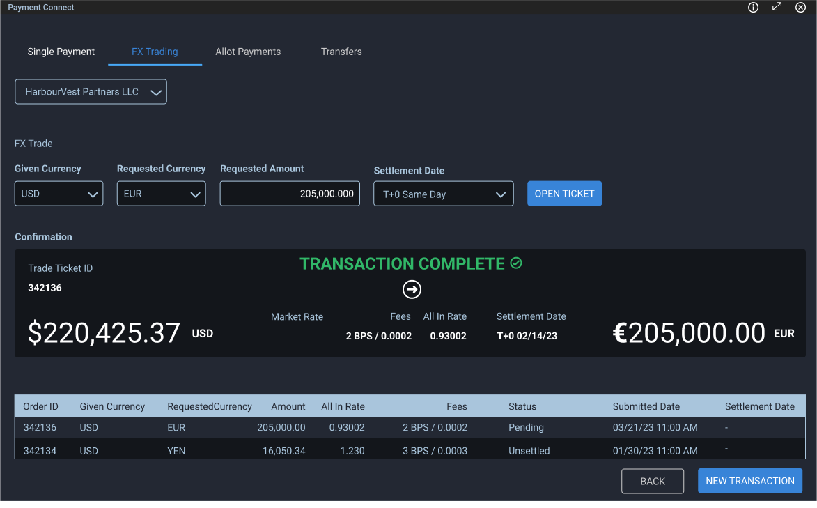 Original FX payment concept design