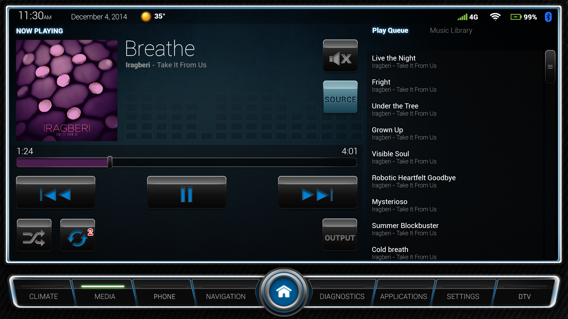 In-Vehicle-Infotainment screenshot