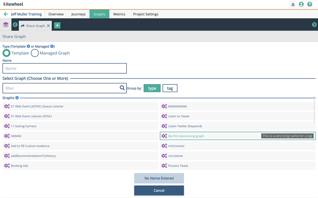 Managed graphs hidden in admin panel