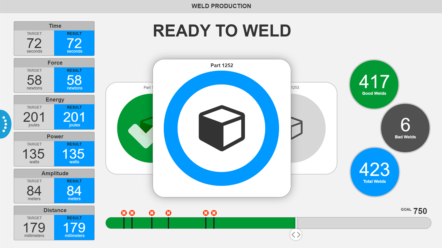 Ultrasonic Welding HMI screenshot