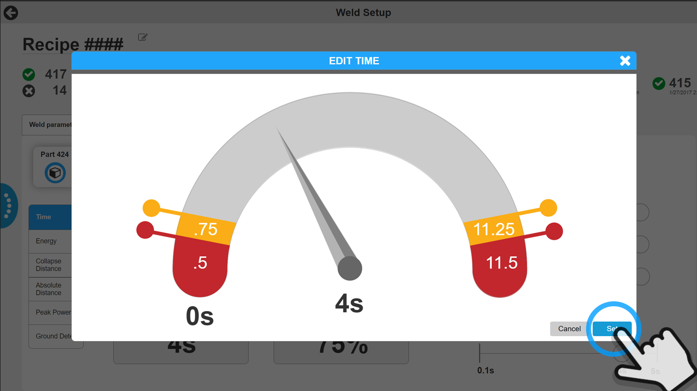 Ultrasonic Welding HMI screenshot
