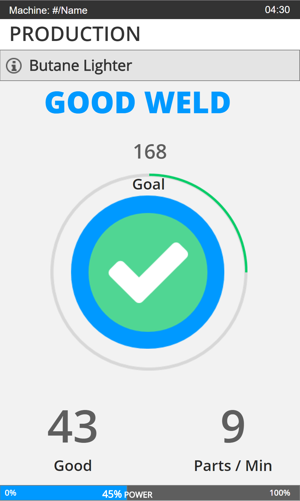 Ultrasonic Welding HMI screenshot