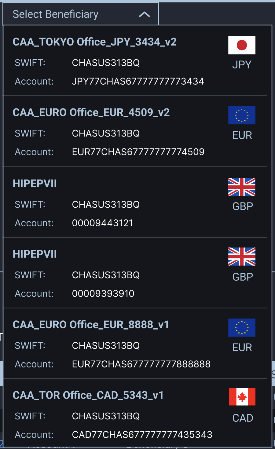 Revised dropdown design